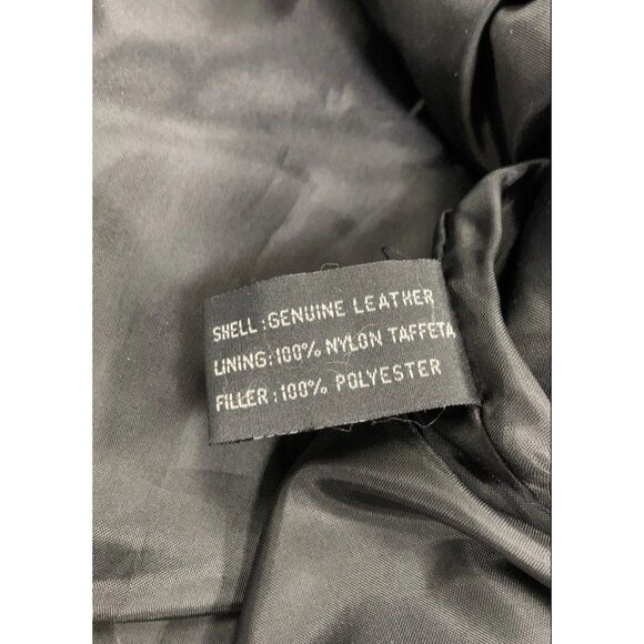 Bike Star Mens Black Stitched Leather Motorcycle Riding Vest Sz XS Biker Riding - Picture 4 of 5